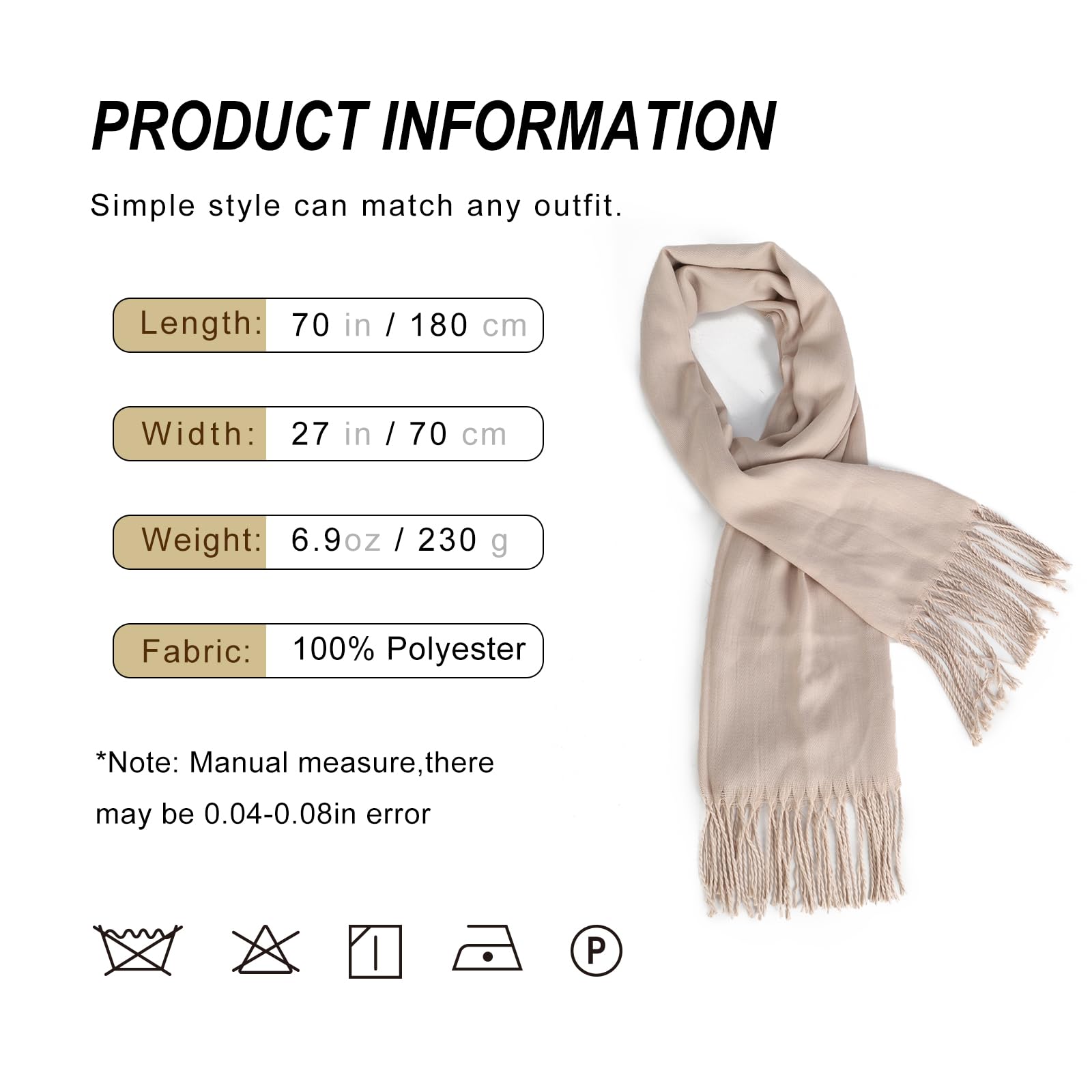 Sumato Sciarpa da donna autunno inverno confezione da 2 – sciarpe leggere oversize con effetto cashmere – sciarpe lunghe e morbide in beige e rosso