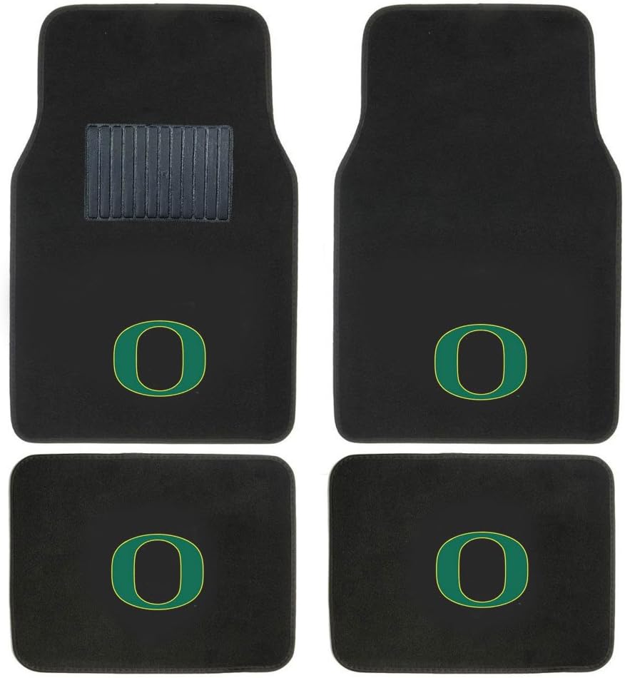 Collegiate OREGON New Carpet Type Floor Mat Liner. Wow! Oregon Logo On All 4 Mats