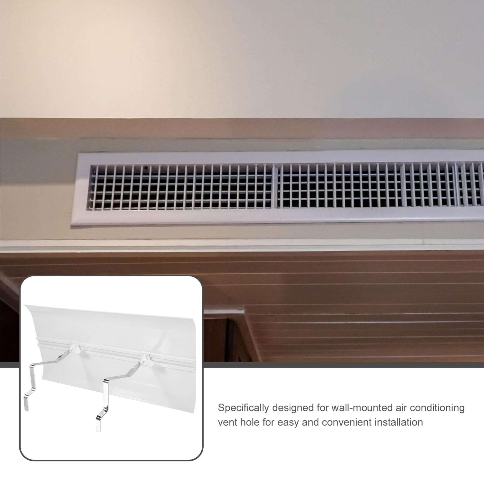 Housoutil Deflettore Regolabile per Condizionatore D’aria 40 Cm Trasparente Protezione Anti-soffiaggio Diretto, Deflettore di Ventilazione per Climatizzazione Domestica e Ufficio