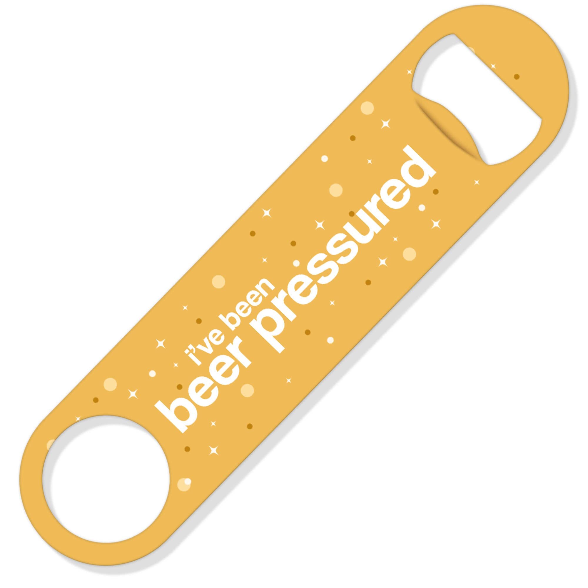 Funny Bottle Opener | I've Been Beer Pressured | Joke Bar Blade Home Bar Pub Banter Bar Accessory Man Tool Novelty Secret Santa | BB37