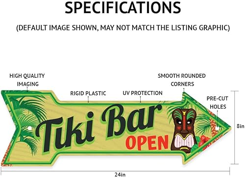 Miniatura 2 de SignMission Smoke Shop - Cartel de plástico con flecha, 24 pulgadas de ancho