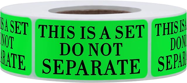 Hybsk 1x2 inch Fluorescent Green This is a Set Do Not Separate Labels Quantity Discounts Sold As Set Labels Total 500 Per Roll