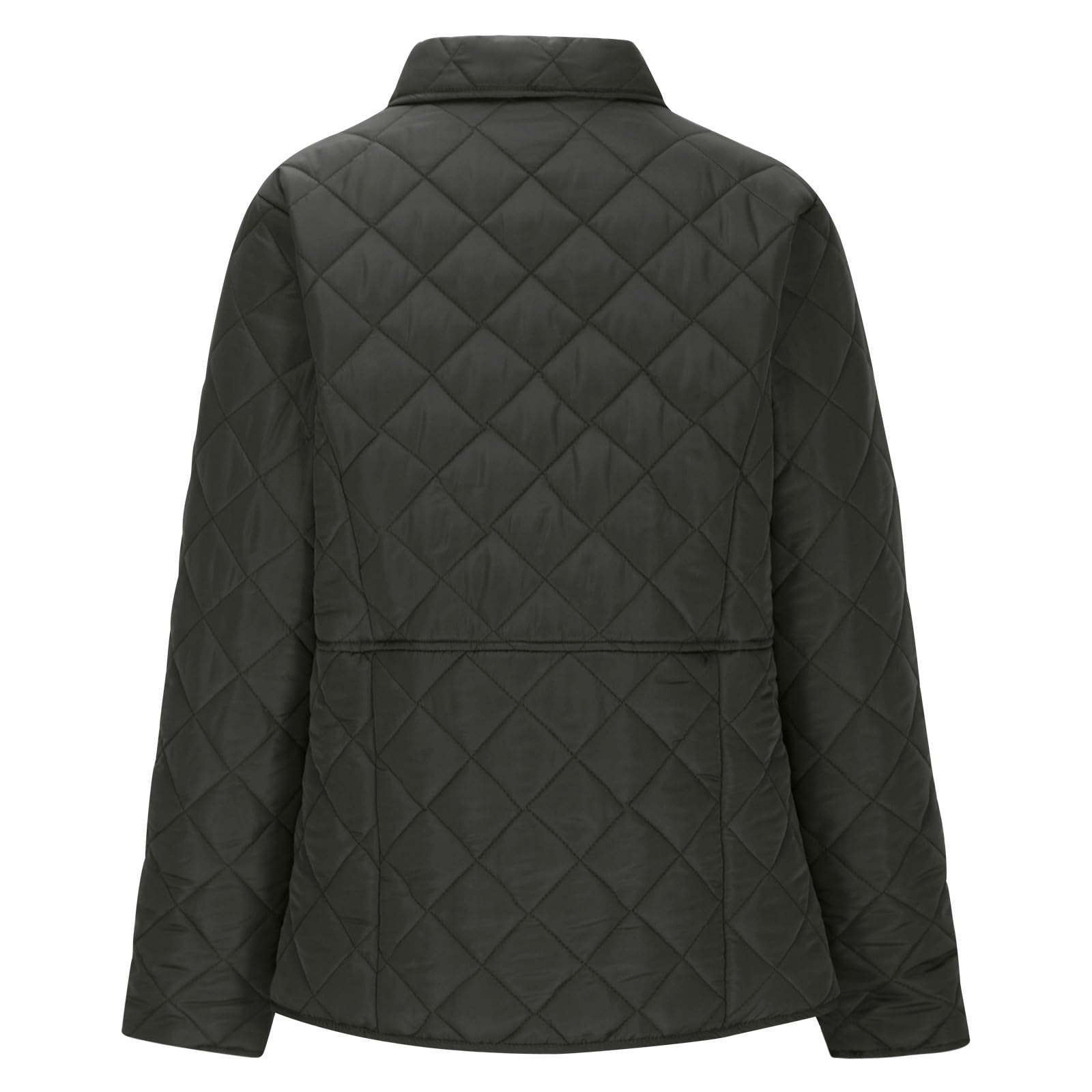 Manteau matelassé décontracté à manches longues pour femme, veste matelassée boutonnée de couleur unie, manteaux tendance, légers et chauds, vêtements d'extérieur d'hiver avec poches