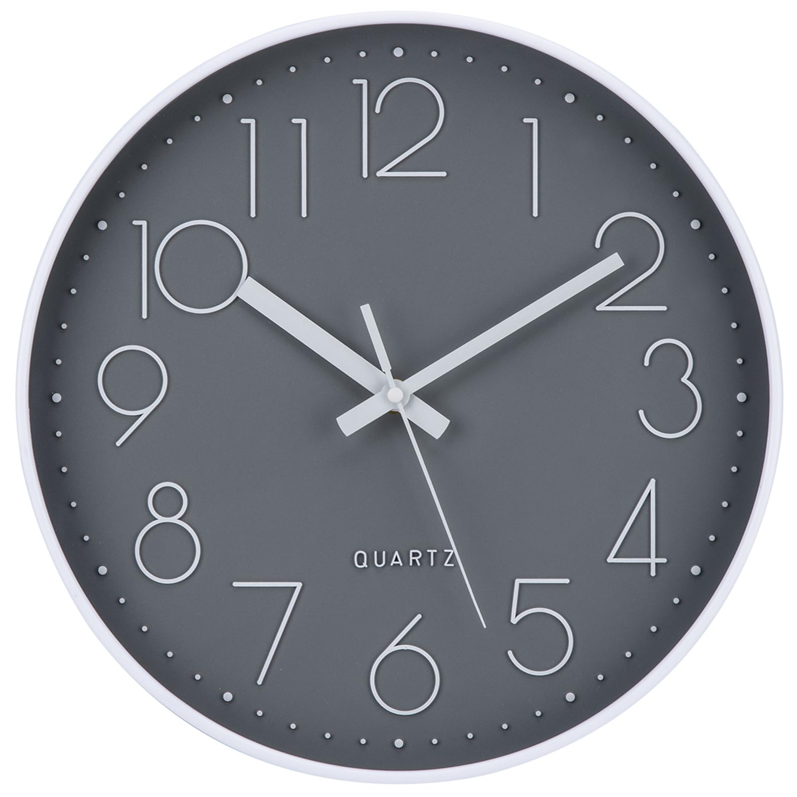 ACCSHINE Wall Clocks Modern Non-Ticking Silent 12 Inch Quartz Decro Clock Battery Operated Easy to Read for Room, Home, Kitchen, Bedroom, Office, School