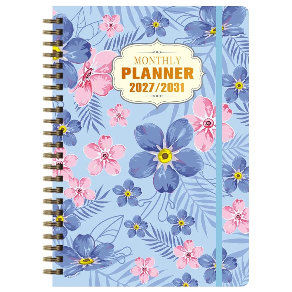 2027-2031 Monthly Planner Notebook: 5 Years Calendar from Jan 2027 - Dec 2031, A5 Monthly Diary Journal Planner(N)