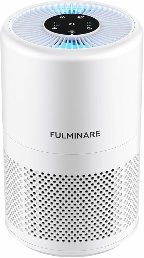 FULMINARE Air Purifiers for Bedroom Large Room, 462 Ft Coverage, H14 True HEPA Air Purifier with Auto Variable Frequency, Sleep Mode, Timer, Child Lock, suitable for Home,Pets, Smokers, PM2.5