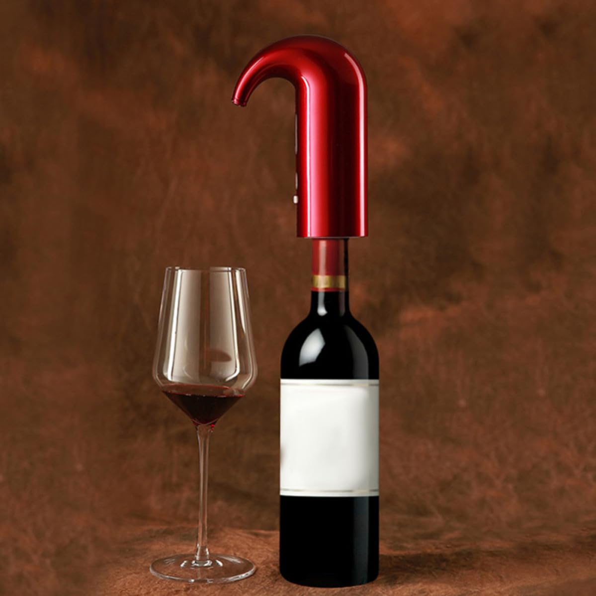 Aérateur de Vin Électrique Portable 1500 Mah, Rouge, Abs