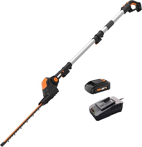 WORX WG252 20V 2-in-1 Attachment Capable Hedge Trimmer