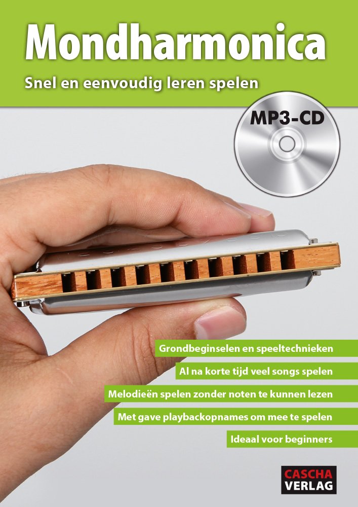 CASCHA Mundharmonika Lern-Set inklusive hochwertiger Harmonika in C-Dur diatonisch, Niederländischer Einsteiger Schule, Case und Pflegetuch, ideal für Anfänger und Erwachsene