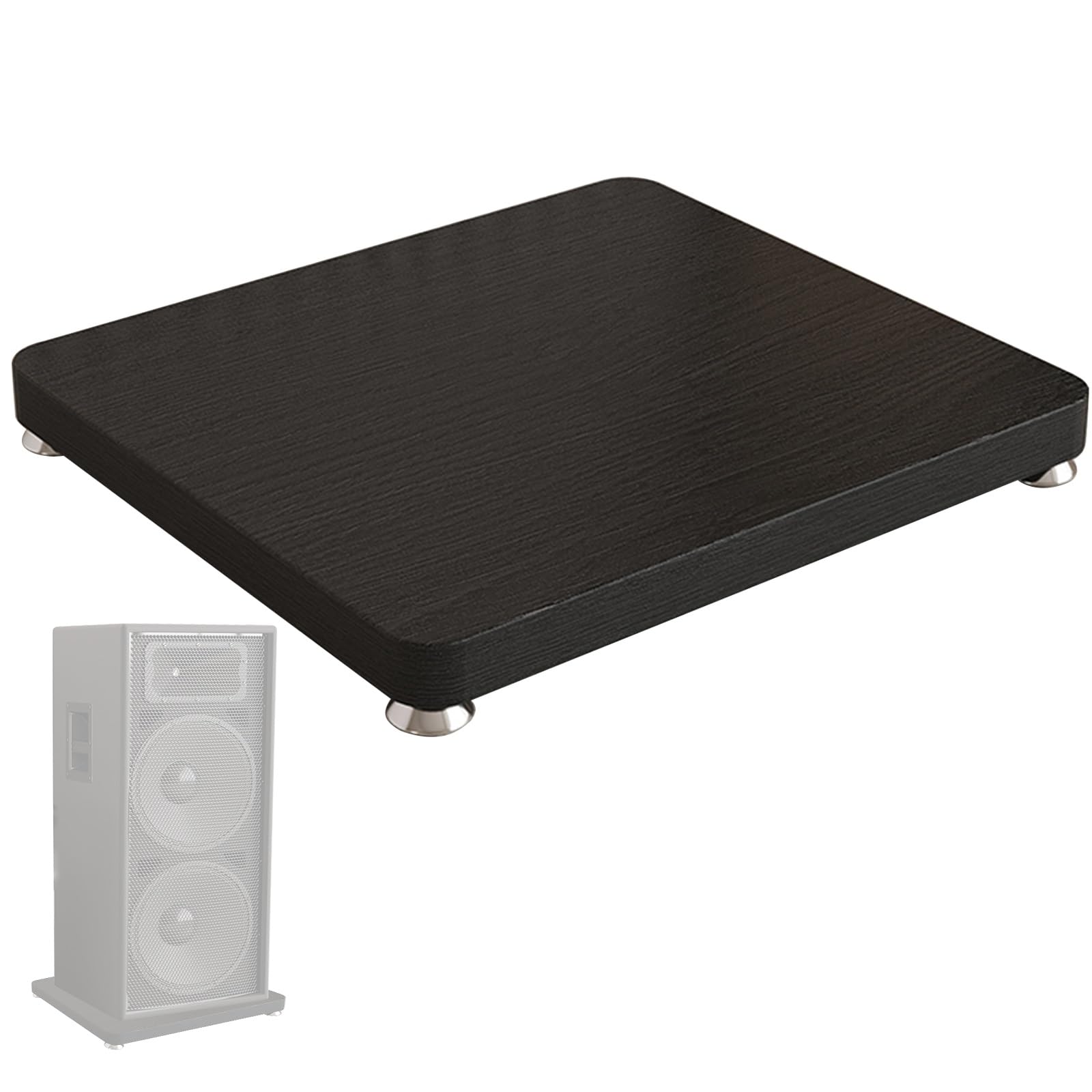 Plataforma de aislamiento de altavoces MDF, soporte de subwoofer de servicio pesado con almohadillas silenciosas, reduce la vibración para una claridad de audio mejorada, base estable para el uso en e