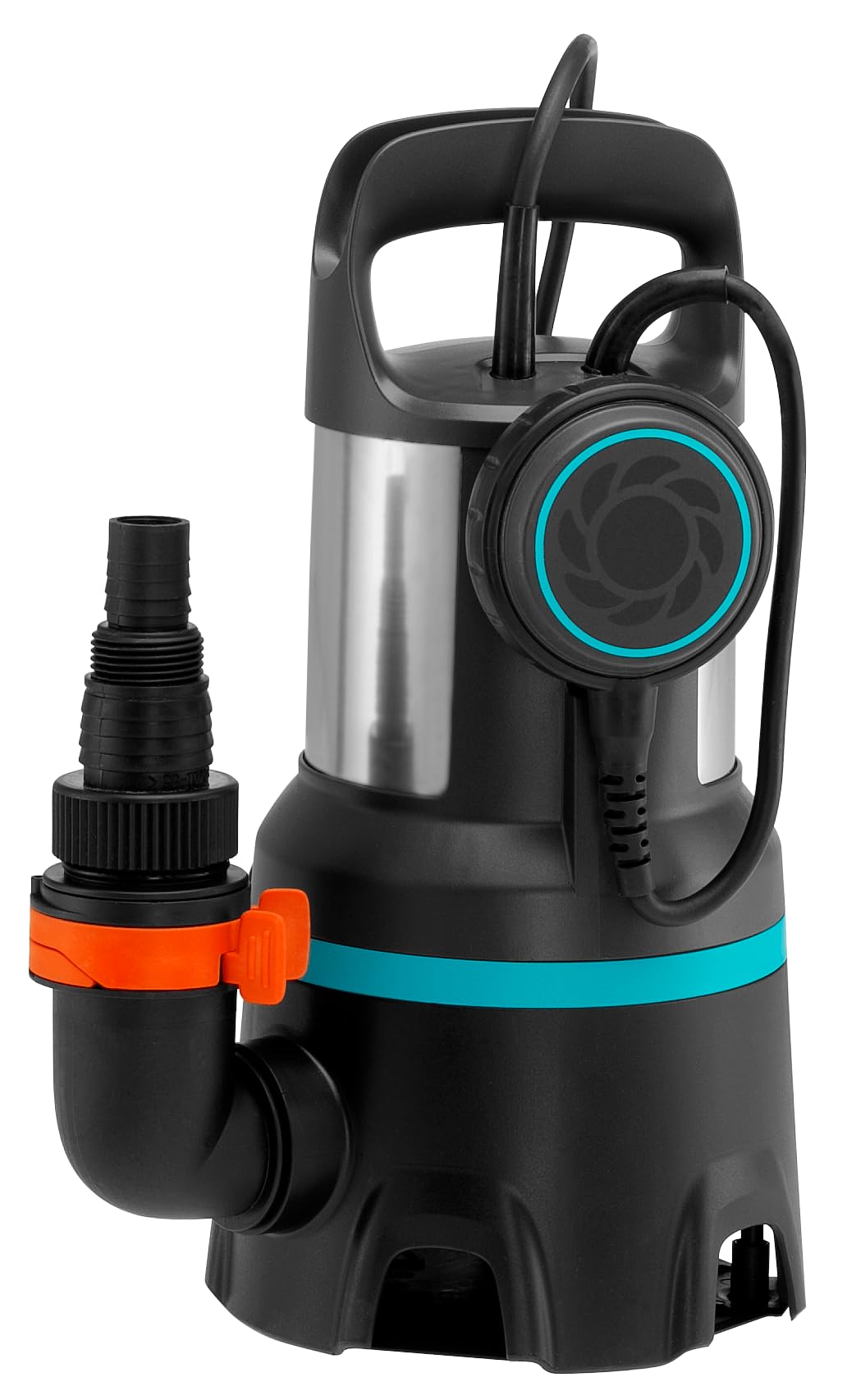 Gardena Dirtwater submersible pump 16000: Submersible pump with capacity 16,000 l/h, Automatic function, float switch with permanent function, quick release system, 450 W (9042-20 Gardena Dirtwater submersible pump 16000: Submersible pump with capacity 16,000 l/h, Automatic function, float switch with permanent function, quick release system, 450 W (9042-20