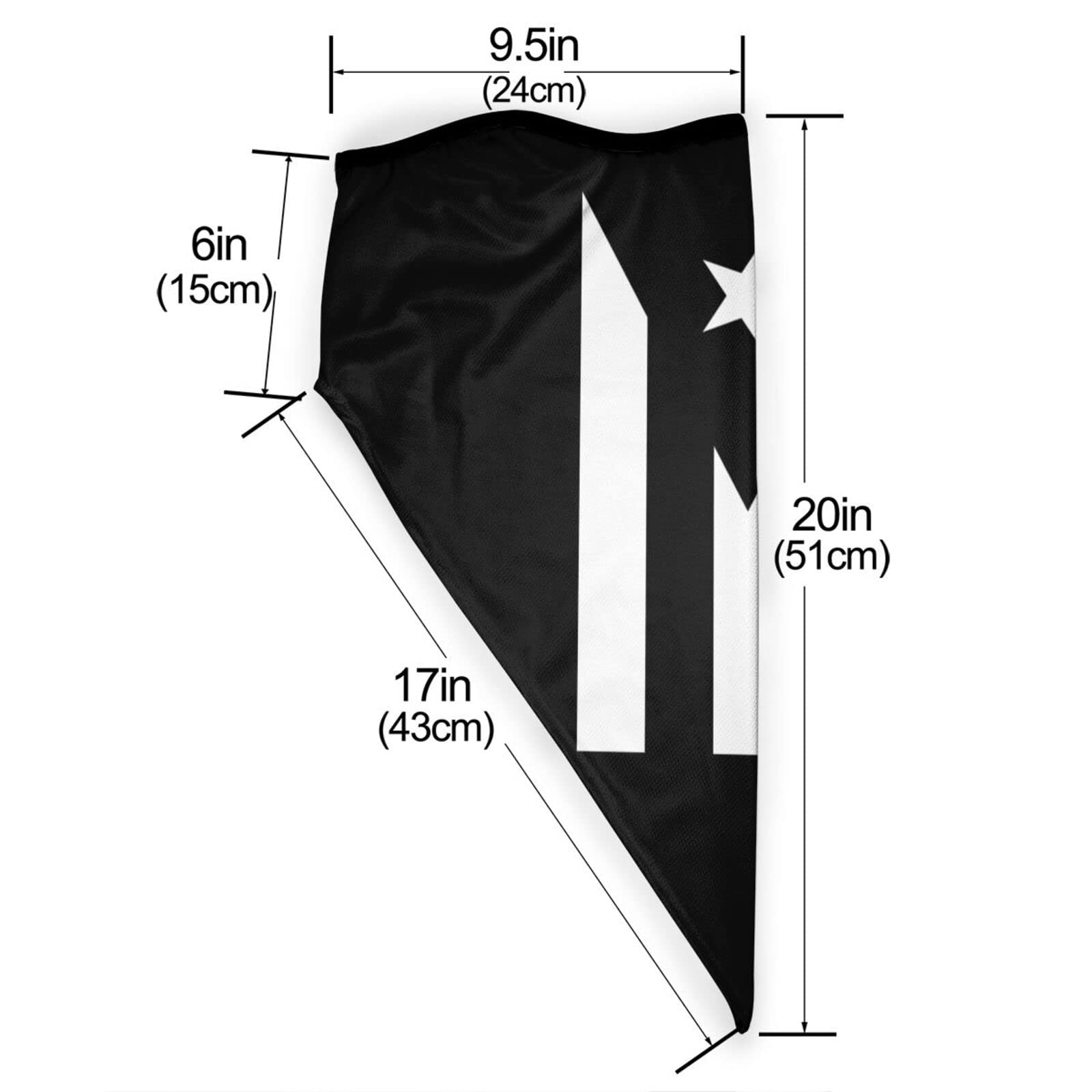 Puerto Rico Flag Unisex Desert Dustproof Face Balaclava Magic Scarf Riding Face Towel Balaclava