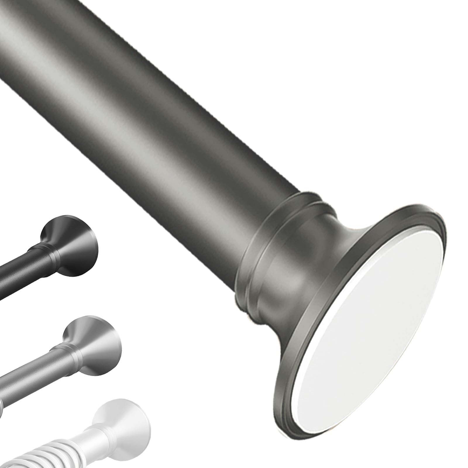 Tringle à rideaux extensible réglable de 200 à 500 cm, pour rideaux de douche et voilage, tringles à rideaux télescopiques en gris (110-190 cm) – Solution polyvalente et peu encombrante