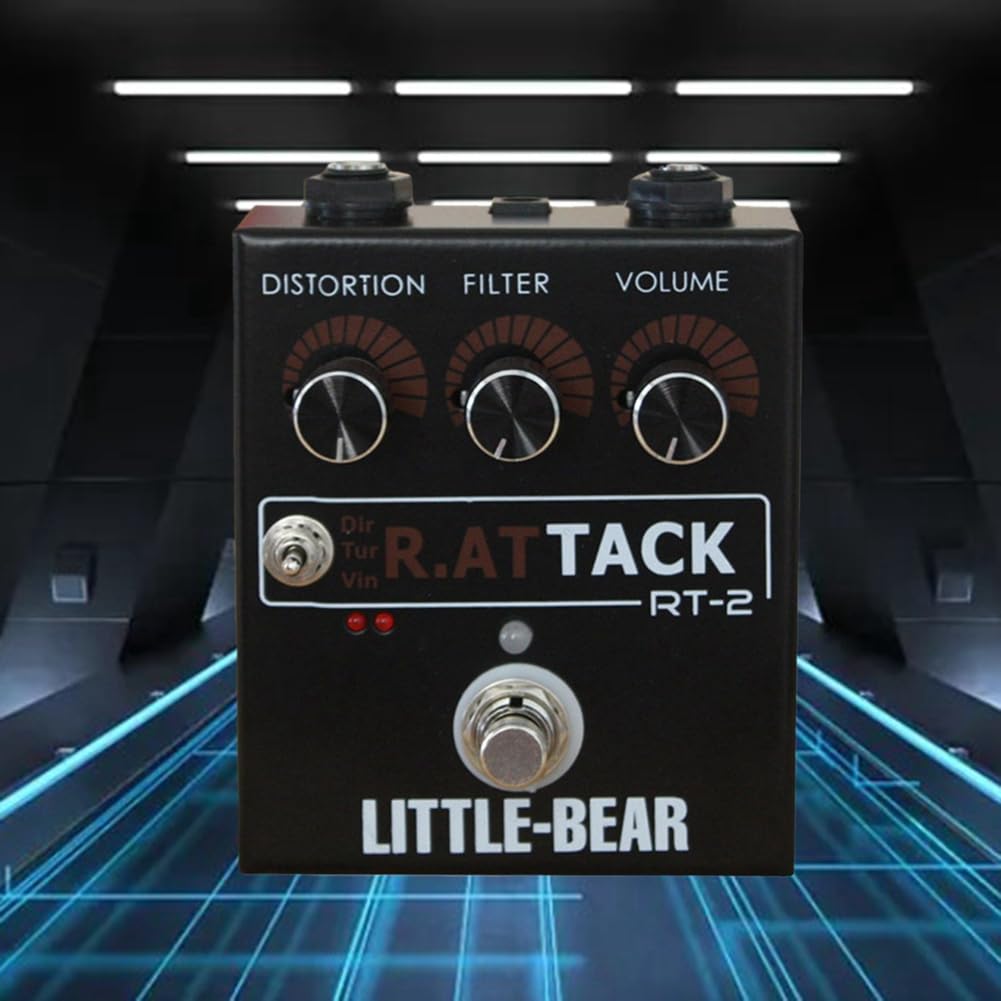 Effetti per chitarra a 3 velocità Effetti di distorsione del basso Pedale fuzzy LED RAT Effetti convenienza multifunzione