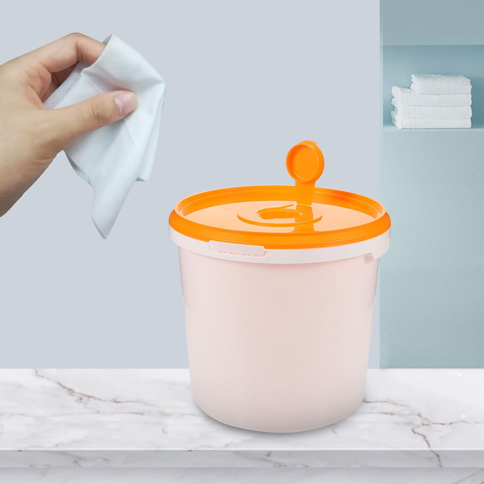 iplusmile Dispensador de Toallitas Húmedas para Coche Cubo Portátil de Toallitas para Uso Viajes Bebés Material Resistente Fácil de Usar