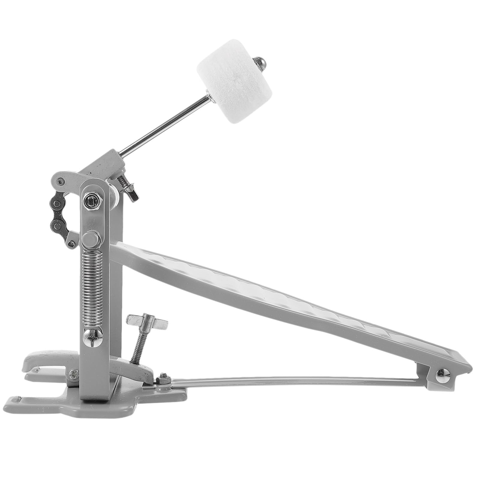 Pedal de Bombo Profesional Blanco de Aleación de Aluminio para Batería