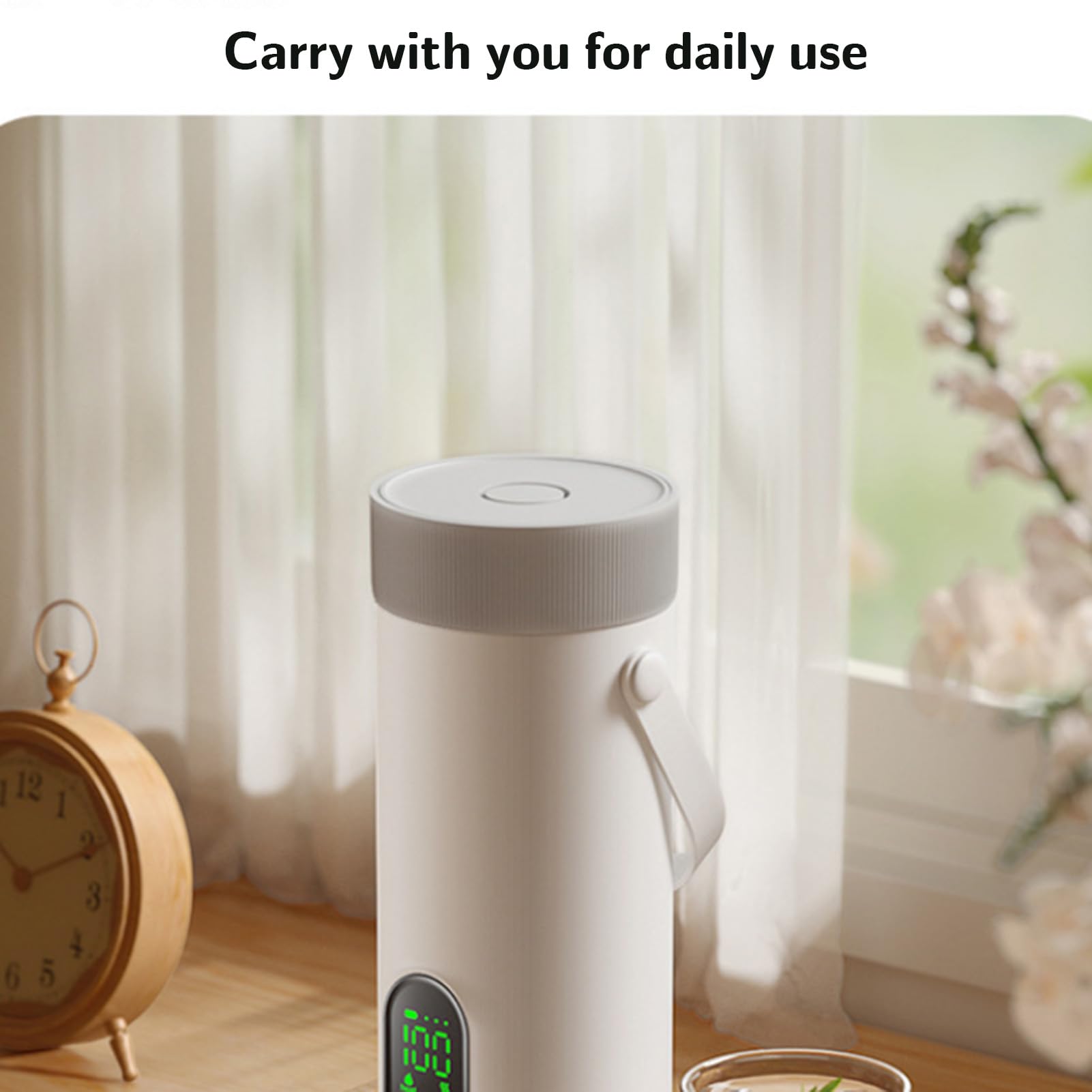 Goshyda Travel Electric Bettle, 350 Ml Przenośna Bezprzewodowa Małe kawiarnię Herbaty, Stała Temperatura, ładowanie USB Kotł Ciepłej Wody, 304 Stal Nierdzewna