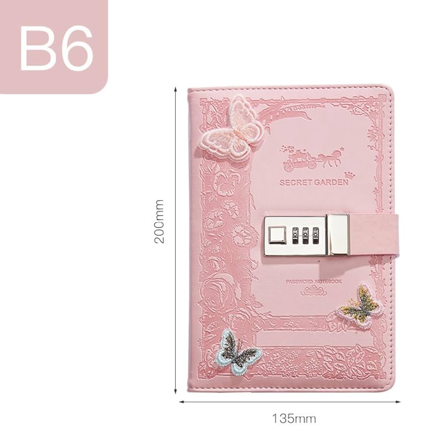 Amazon.co.jp: QQZSG 日記帳 鍵付き パスワード B6 鍵付き日記帳