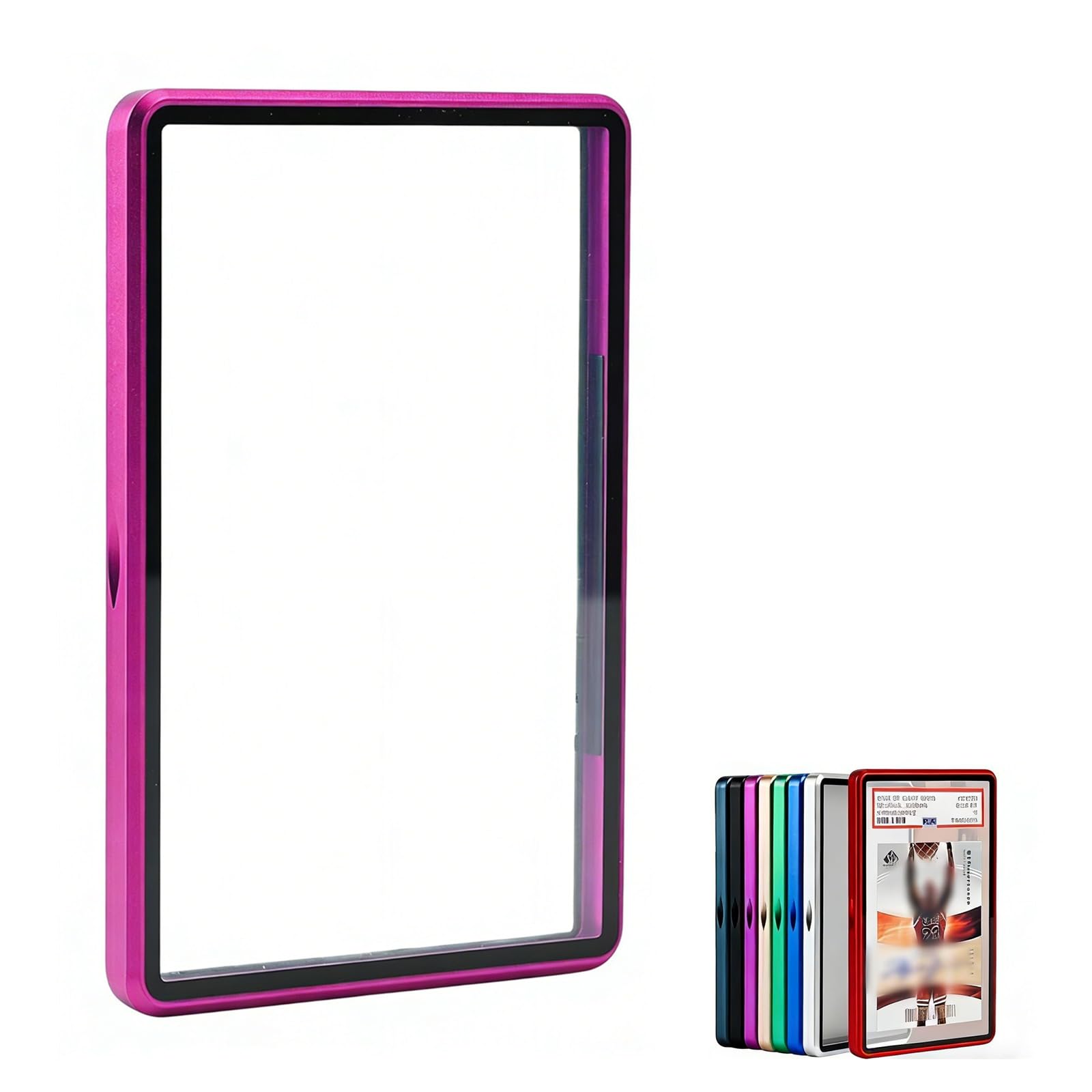 Premium Graded Trading Card Protector for Pokémon-35pt PSA & CGC Slab Bumper Guard,UV & Scratch Resistant & Magnetic Closure | Aluminum Frame Card Storage Holders for Sports & Gaming (Hot Pink)