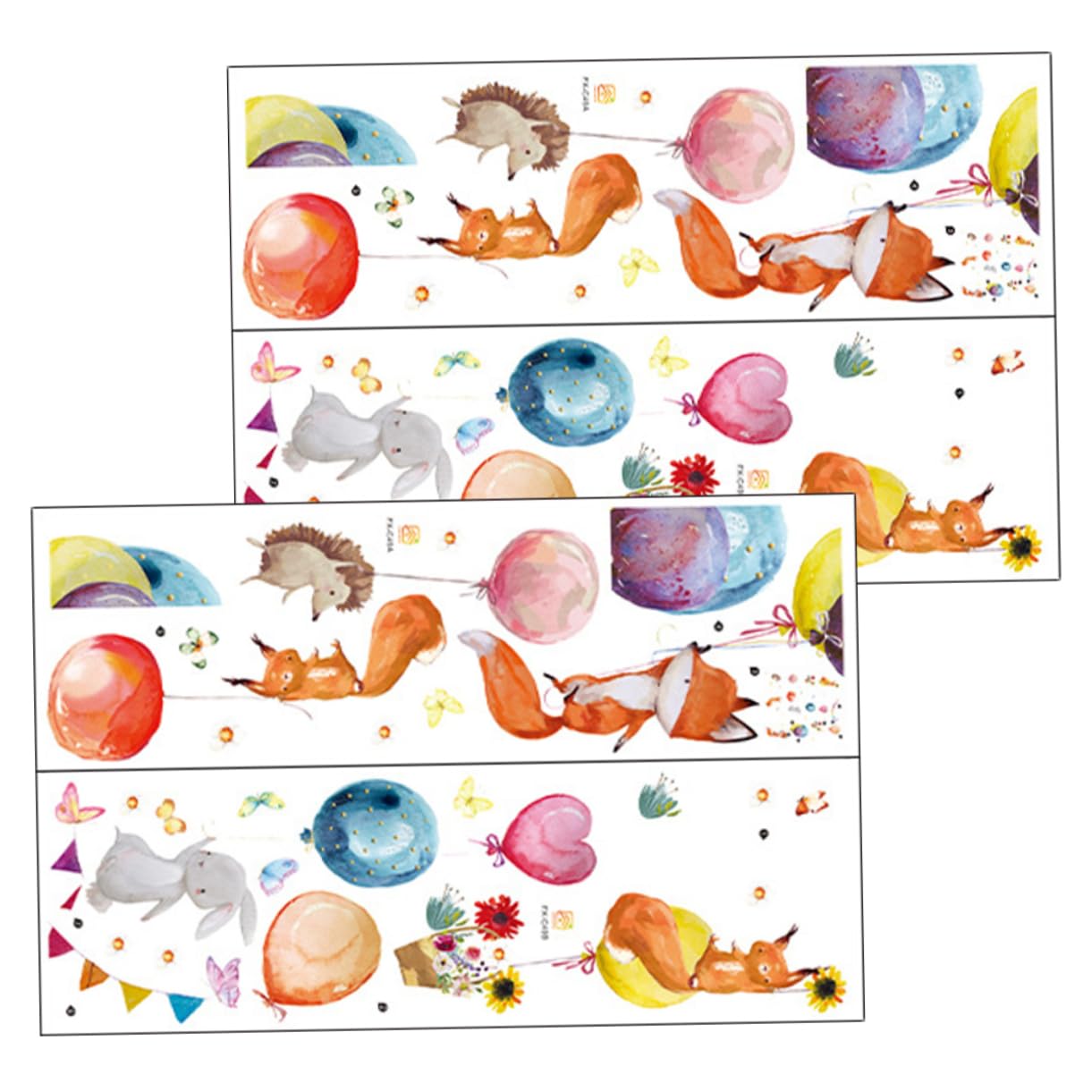 Hemobllo 8 Juegos Pegatinas de Pared de Animales Adhesivos Decorativos para Habitaciones Infantiles y Guarderías Creativo Pegar y Remover