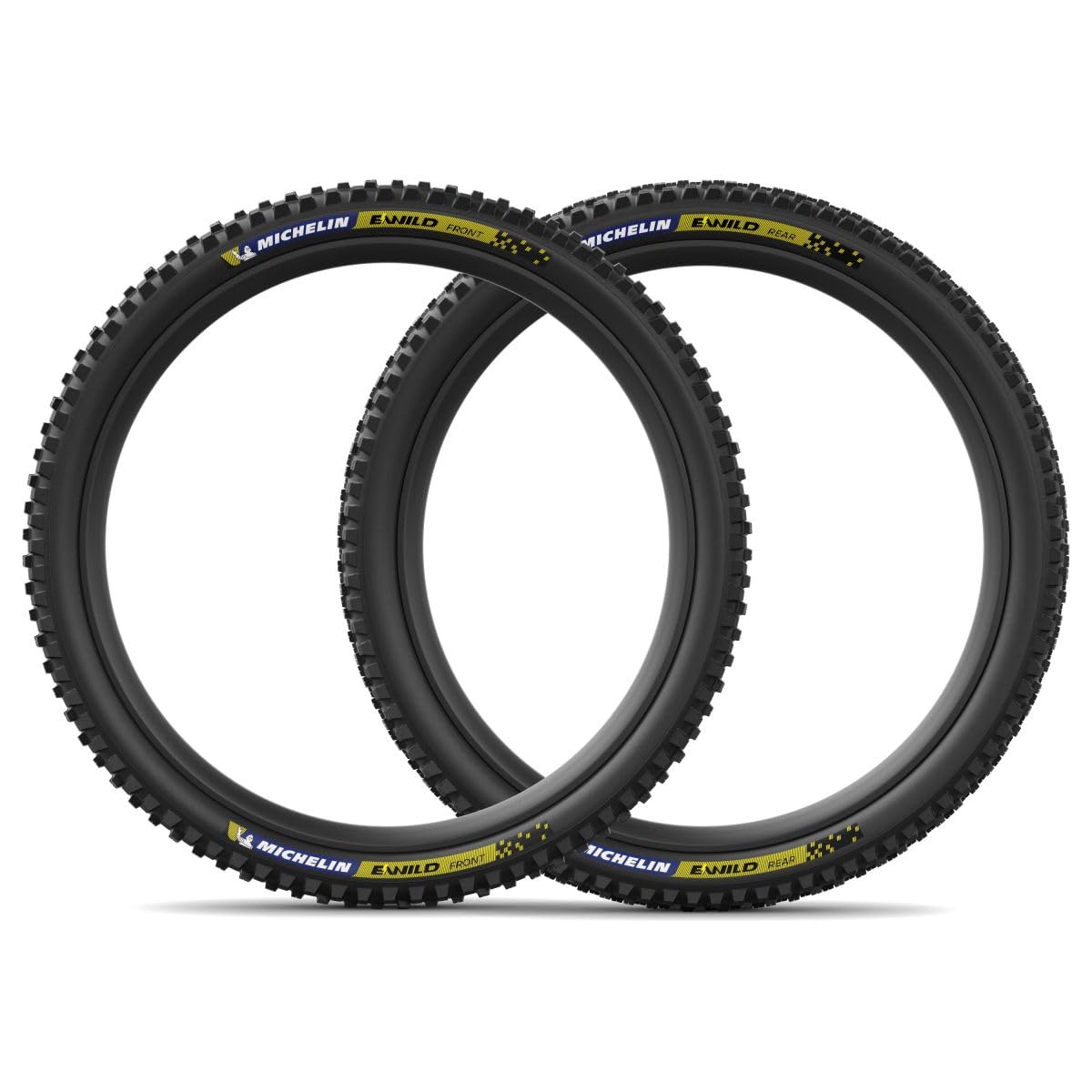 MICHELIN - Lot de 2 Pneus VTT E-Wild Tubeless Ready ou TS pour VTTAE Avant et/ou Arrière Disponible en Plusieurs Dimensions et Configurations
