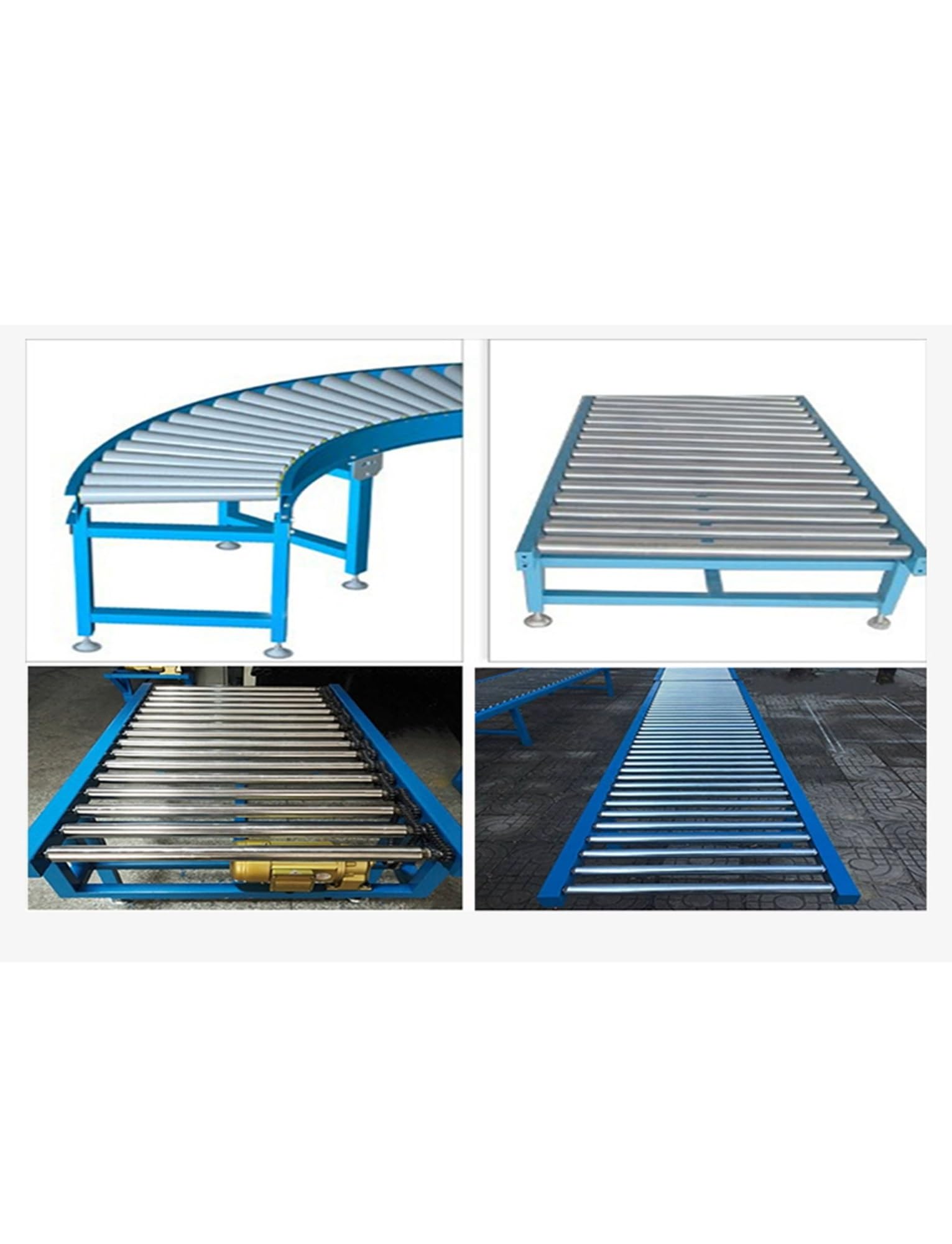 Zestaw 4 wytrzymałych kół pasowych ze stali nierdzewnej – Ø 25–60 mm rolki zwrotne do linii montażowych, szerokość 38 mm, długość 60 cm i wydajne