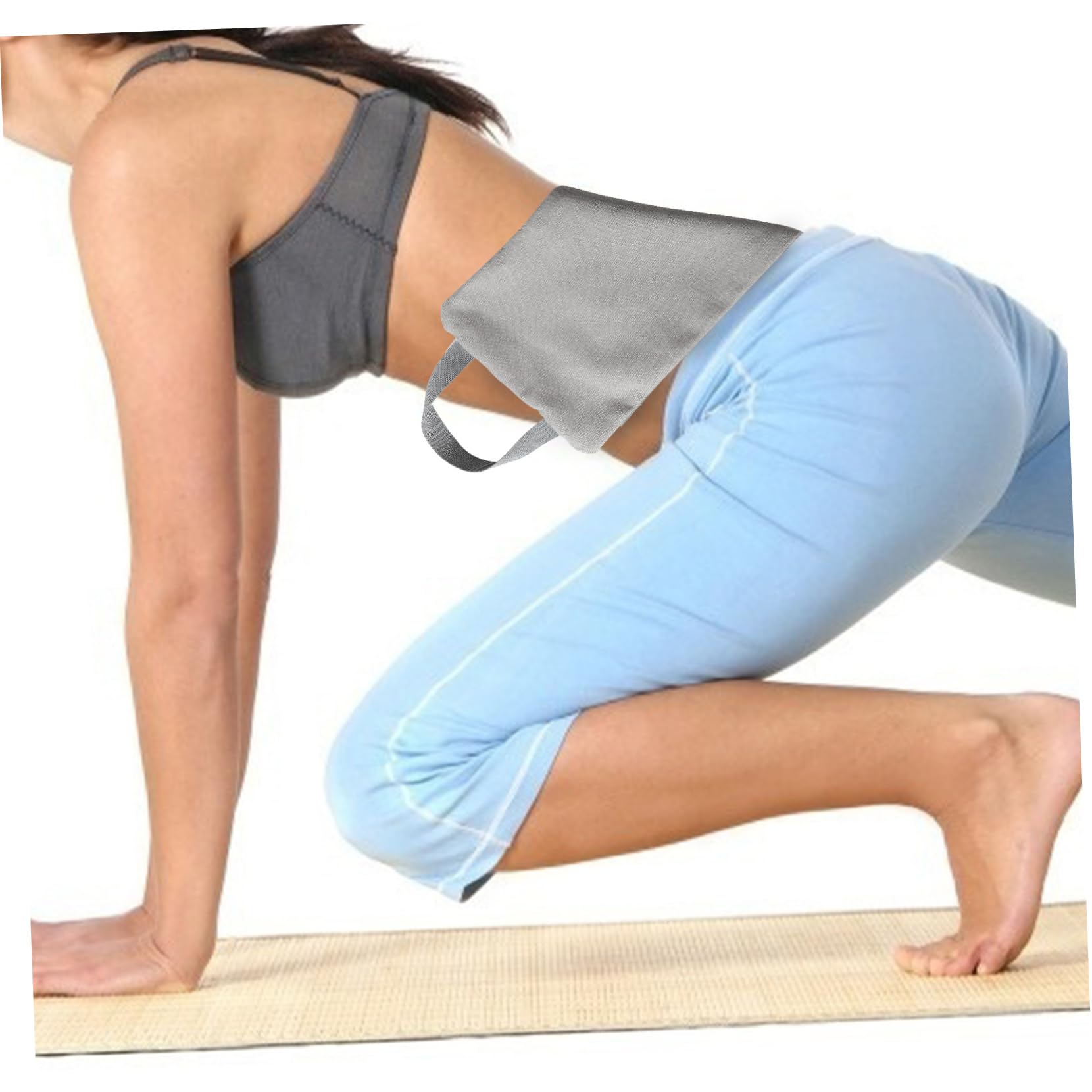TOYANDONA Sacco di Sabbia per Allenamento Fitness con Manici in Tela Resistente, Borsa da Palestra Appesa per Esercizi di Forza, Boxe e Yoga, Accessorio Portatile per Allenamento Agilità e Core