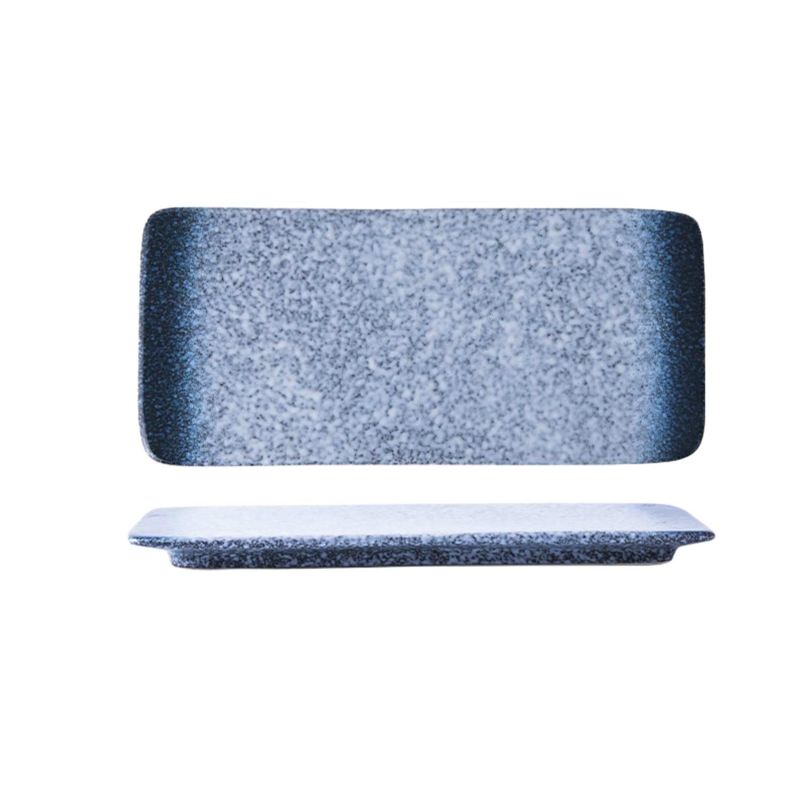 Home Plat occidental créatif rectangulaire japonais en céramique - Plat à sushi - 30,5 cm - Lan Yun