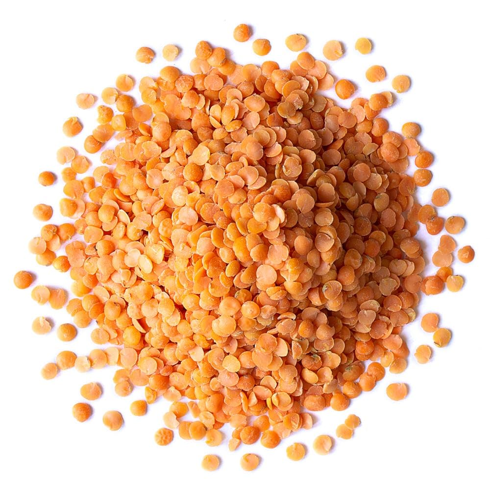 Food to Live Organic Red Split Lentils, 25 Pounds – Non-GMO Masoor Dal, Dried, Vegan, Kosher, Bulk, No Soaking Required, Perfect for Soups, Dal and Spicy Curries