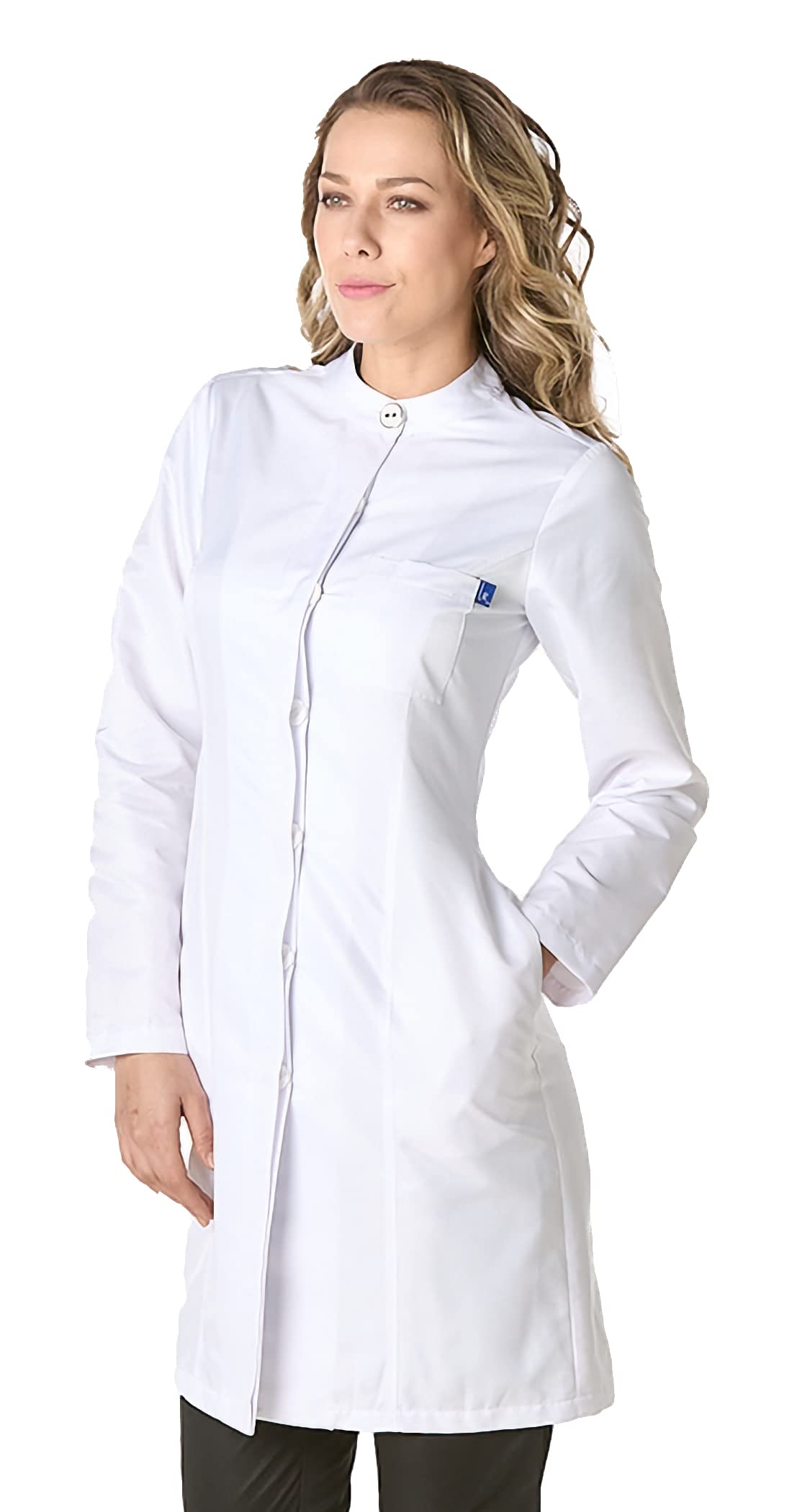 GALLANTDALE Bata Sanitaria Mujer Luxemburgo | Bata Médica Antifluidos Esterilizable con Cuello Mao