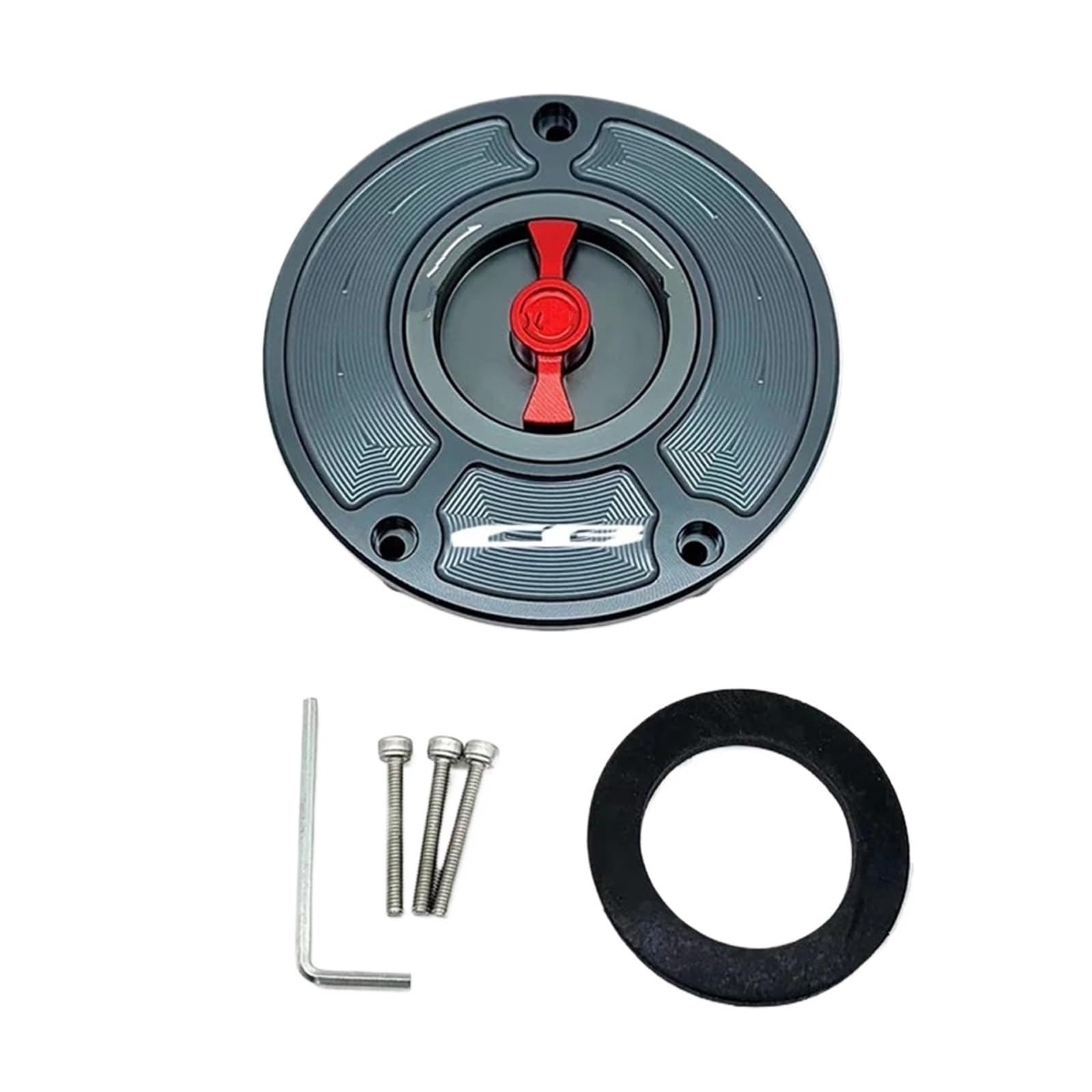 Tappo Serbatoio Carburante Per CB400 Super Four CB500/S CB 600F/900F | Per HORNET CB1000 CB1100 CB1300 ST1300 CBF600N/S CBF1000/500 Gas Carburante Coperchio Tappo Serbatoio(Black Red)