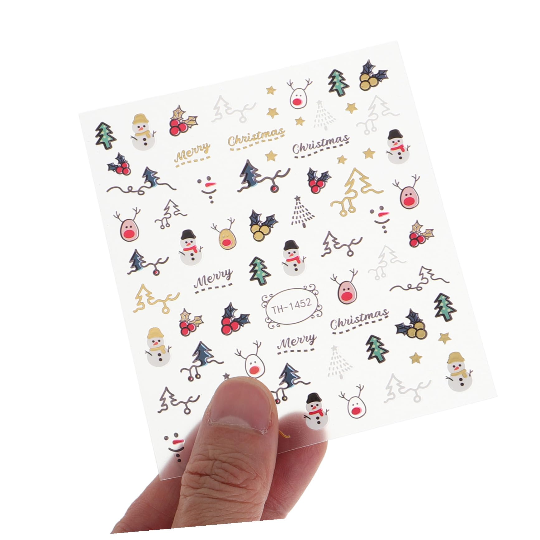 50 Fogli Adesivi Unghie Natale Termico Decorazioni Feste Nail Art Autoadesivi Manicure Facili da Usare Design Variegati Charm Festivo