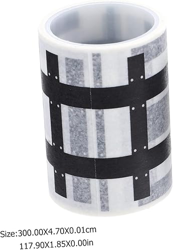 Miniatura 8 de 2 rollos de cinta de papel de carretera, cinta de papel para vías de ferrocarril, calcomanías de tráfico para carretera, cinta de carretera para