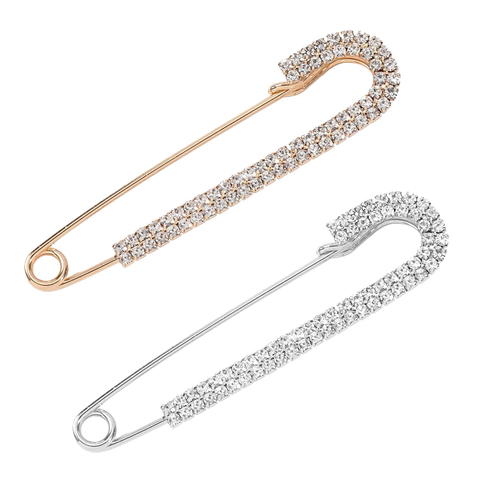 2 stuks broches en spelden voor dames, goud zilver, veiligheidsspeld 2 stuks broches en spelden voor dames, goud zilver, veiligheidsspeld
