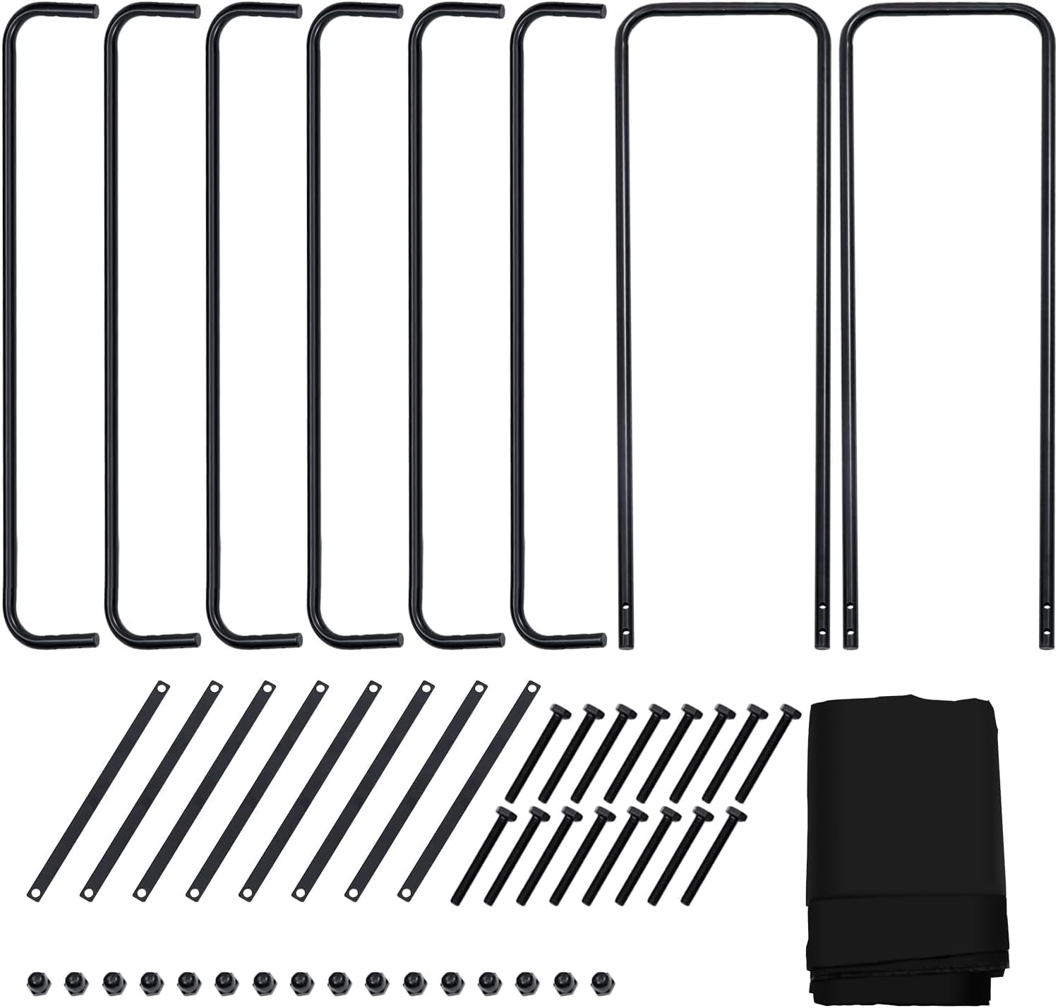 12.5FT Outdoor Firewood Rack With Cover, 3/4 Cord of Firewood, Heavy Duty Fire Wood Racks & Waterproof Cover, Firewood Holder for Firewood 150in*47in*14in Outdoor Indoor Fireplace, Patio