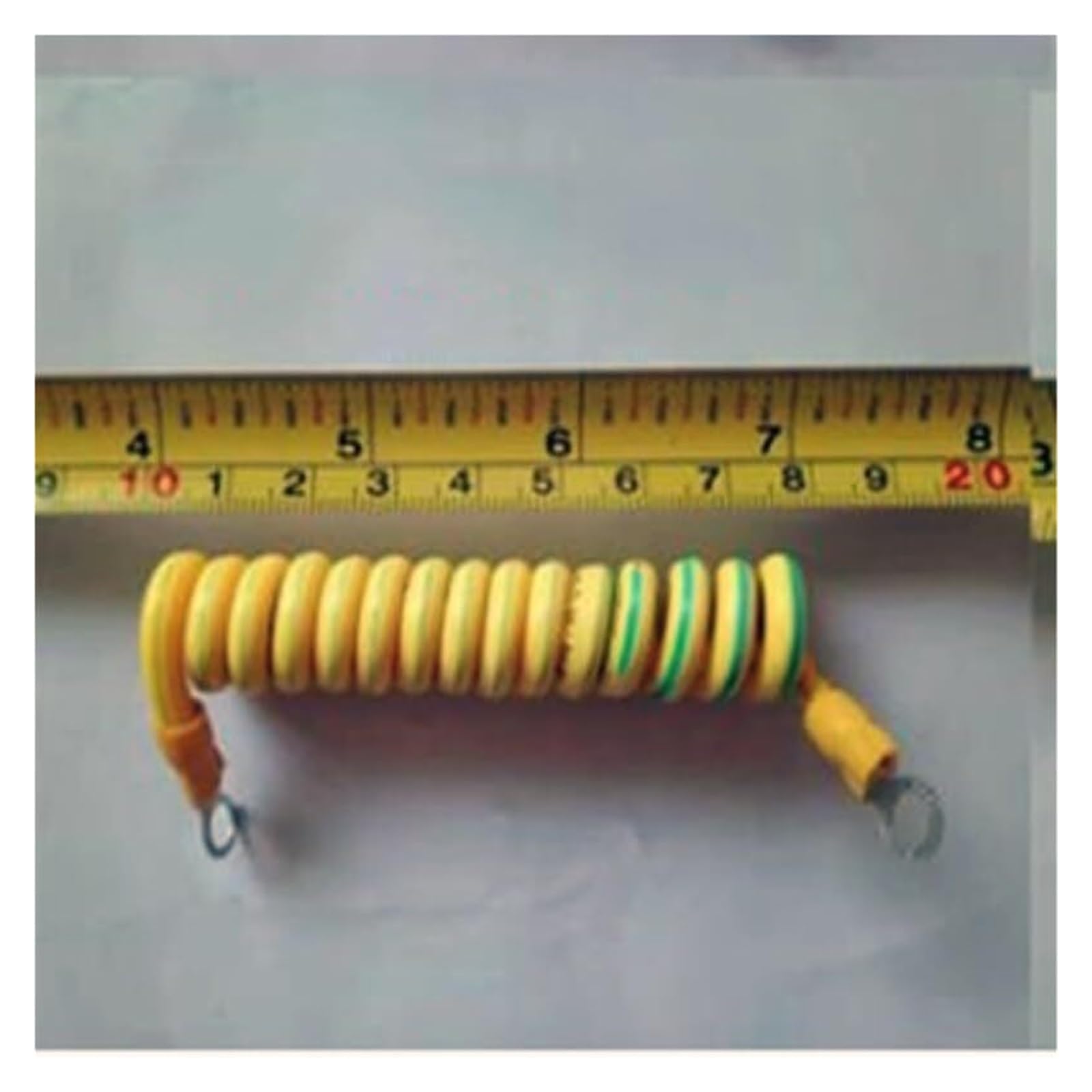 Kabel spiralny sprężynowy, rozciągliwy przewód uziemiający, 6 mm, kwadratowy, z czystej miedzi, kołnierz do szafki elektrycznej, pasek przewodzący, zwijana cewka (prosta 60 cm)