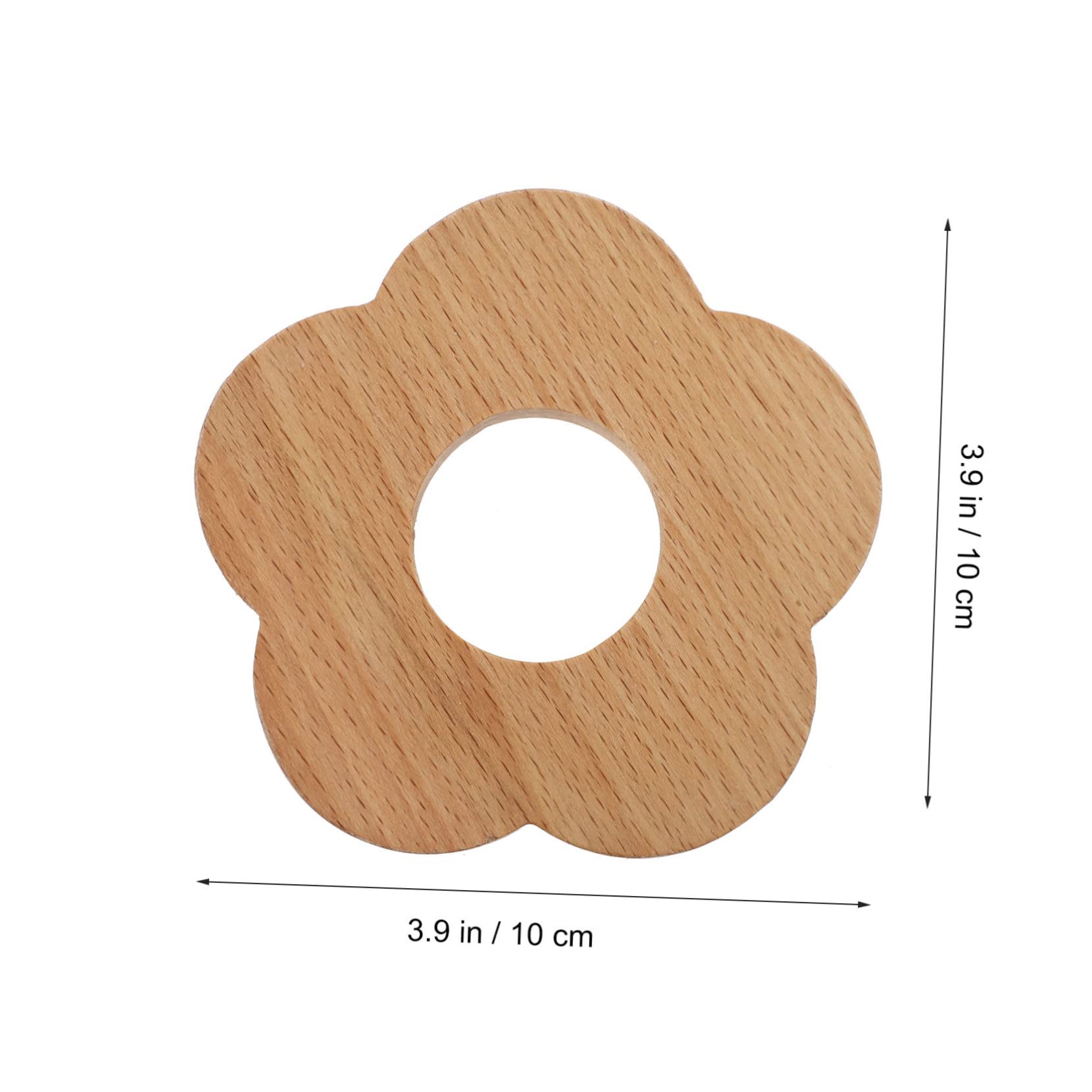 Posavasos de Madera Flor 7 Piezas Antideslizantes para Mesa | Color Caqui, Diseño Grueso, para Tazas de Té y Copas de Vino, Uso sobre Tablero