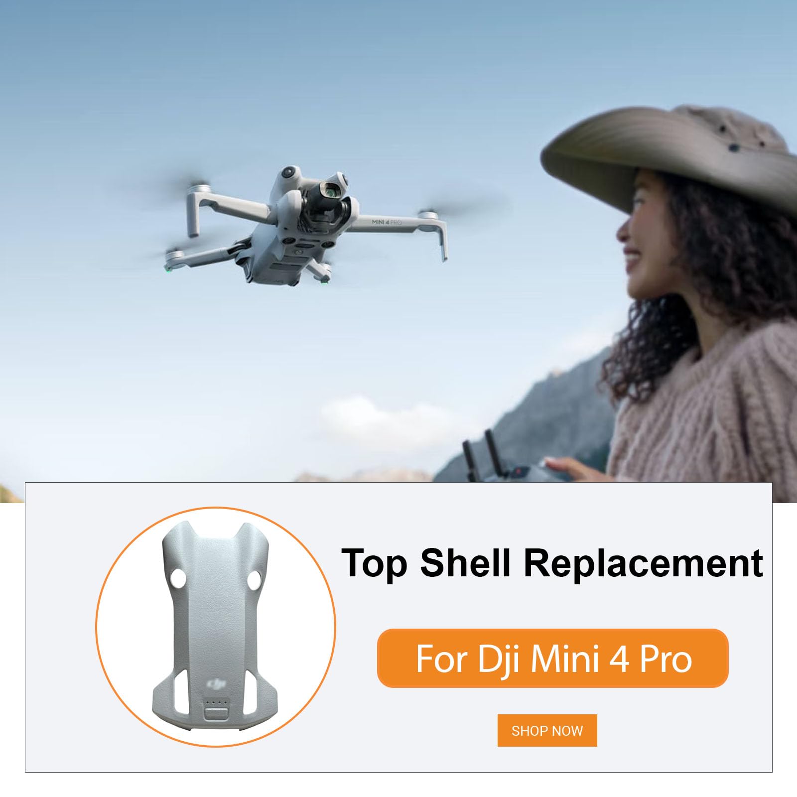 ZWLLKJGS Replacement Upper Case for DJI Mini 4 Pro, Mounting Upper Housing Replacement Parts - Image 2