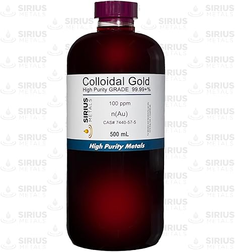 Miniatura 2 de Oro coloidal verdadero  100 ppm  99.99+% pureza  16.9 fl oz (16.9 fl oz) en botella de plástico transparente sin BPA  Fabricado en Estados Unidos