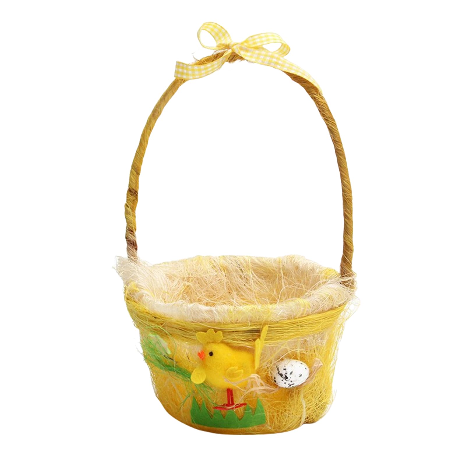 MICFENY Easters Eggs Basket With Handle Elegant Easters Basket Handheld Holder For Seasonal Decors And Practical Needs