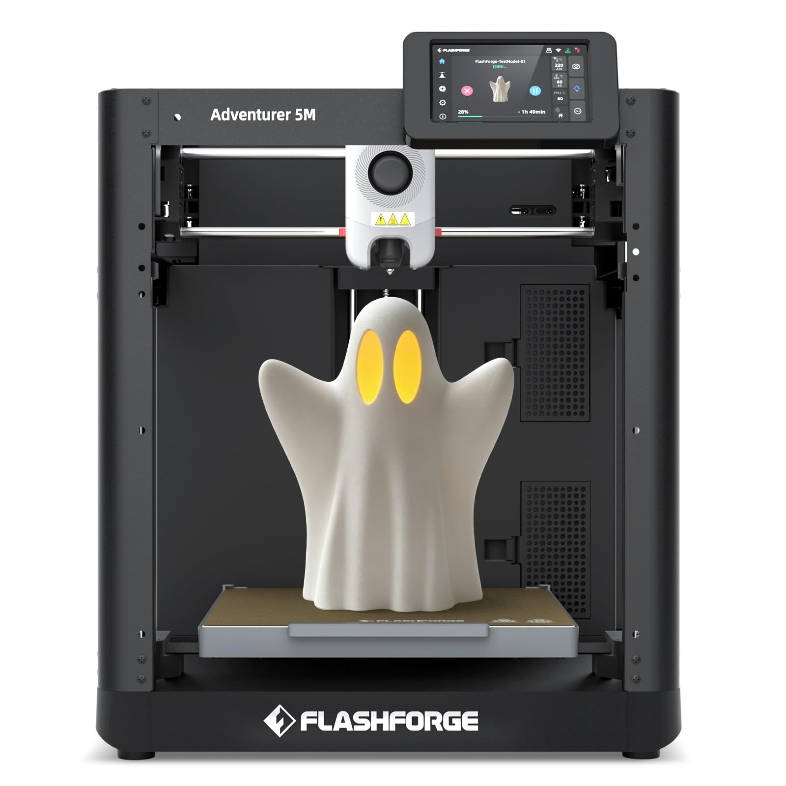 Flashforge Adventurer 5M Impresora 3D con Primera Capa Impecable, nivelación automática, boquillas de extracción rápida, Velocidad máxima de 600 mm/s, Estructura CoXY