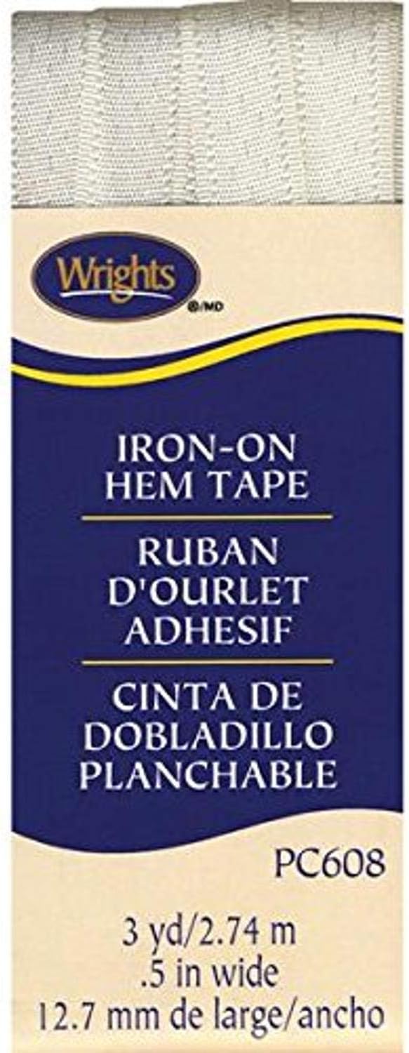 Wrights Products IronOn Hem Tape 1/2" X3yd, Oyster Arts