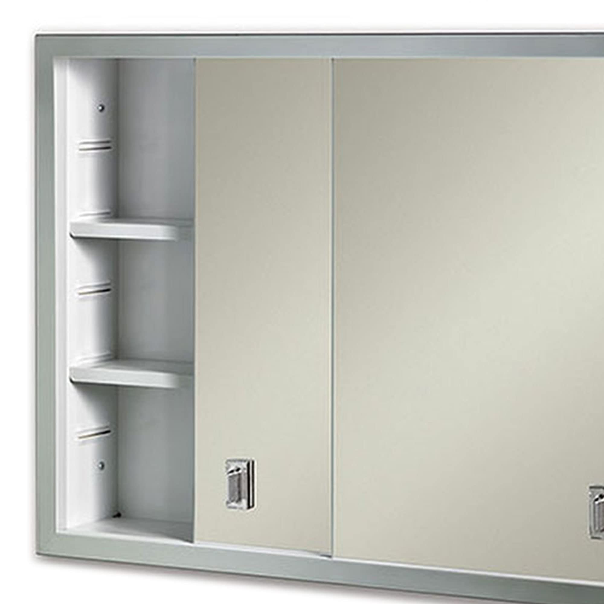 Jensen B703850 Contempora 2-Door Medicine Cabinet, 24-Inch by 19-Inch, Stainless Steel