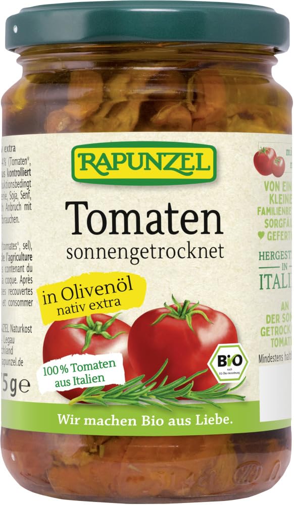 Rapunzel Bio Tomaten getrocknet in Olivenöl, mild-würzig (6 x 275 gr)