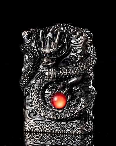 Miniatura 2 de Encendedor de dragón de alivio al viento, encendedores geniales, reutilizable, vintage, antiguo, gabardina, queroseno, para colección, regalo