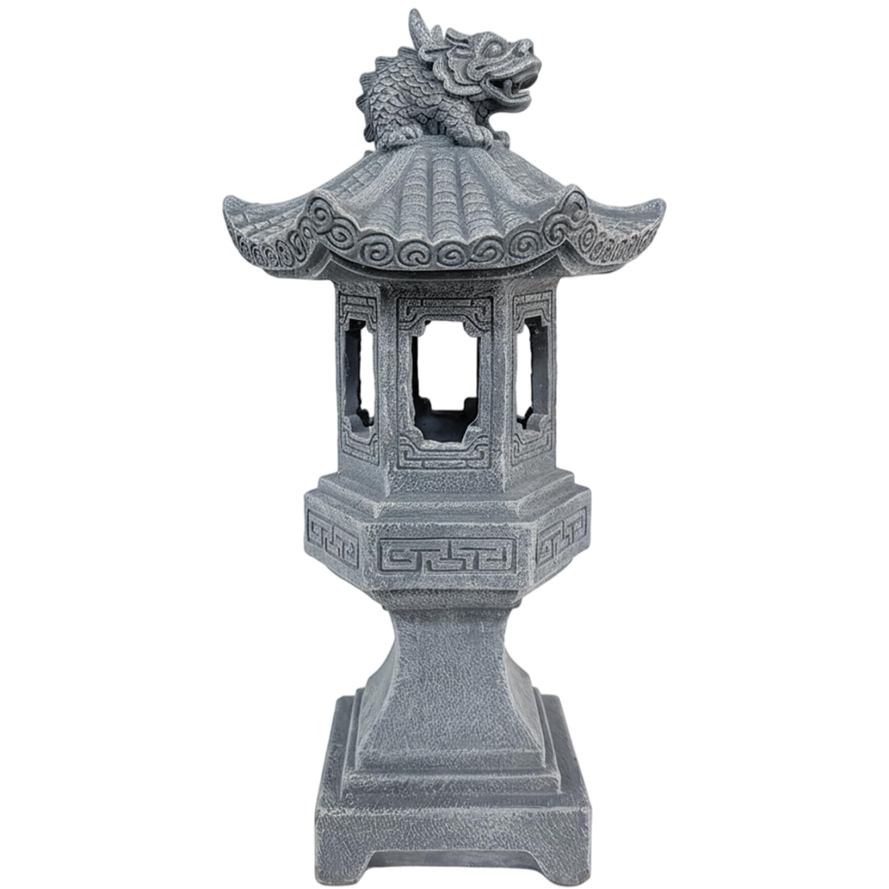 Hotainoys Style1 Pagoda Garden Statue, Resin Solar Japanese Pagoda Lantern, Decorative Zen Garden Landscape For Yard Patio Lawn, Statue