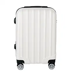 Mala de Viagem de Bordo Silent Noronha 10kg - Padrão ANAC | Rígida em ABS | 4 Rodas Duplas 360° | Cadeado Numérico Integrado | Leve e Resistente (Branco)