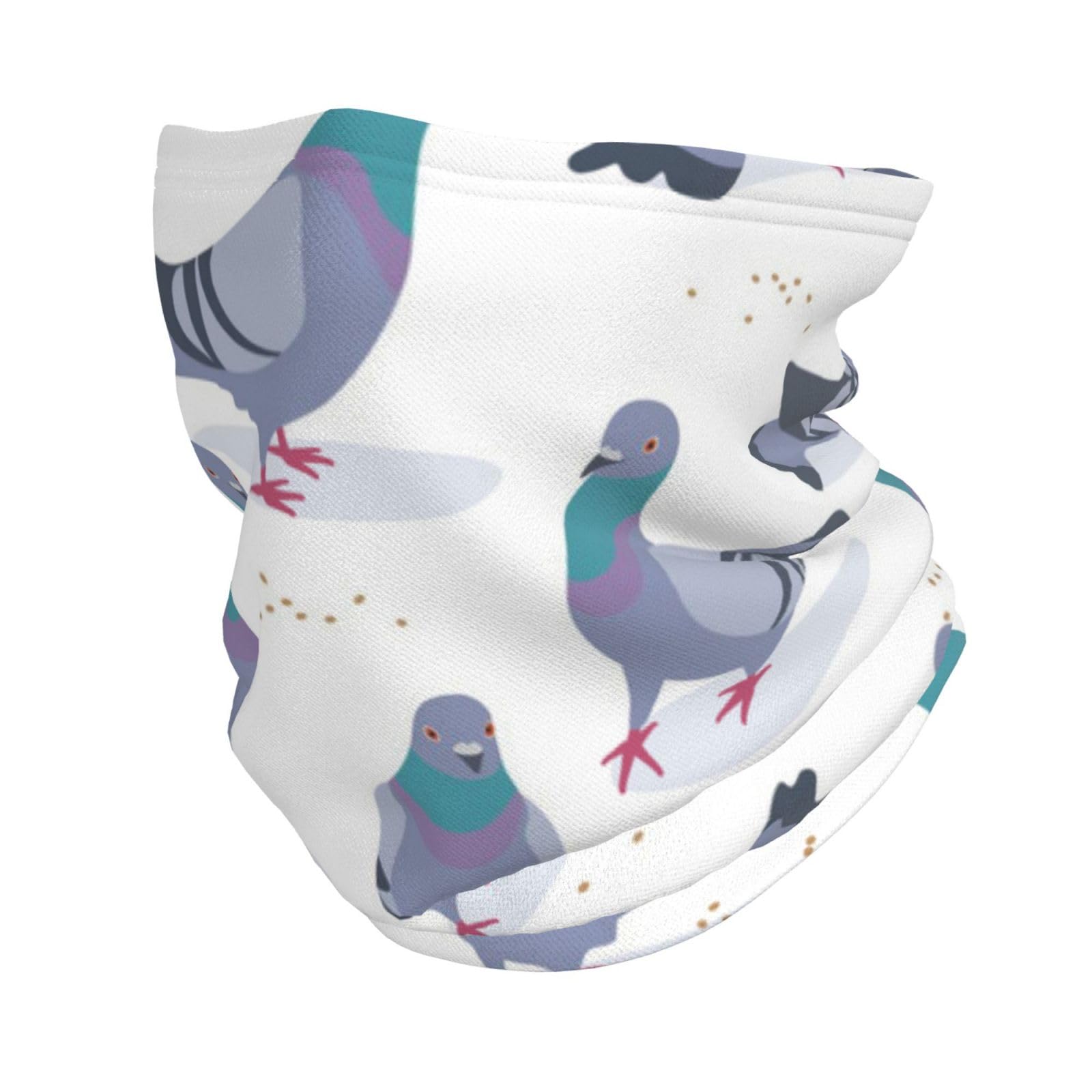 YOFIEN Bluish Pigeons，Winter Face Mask Cover，Neck Warmer Gaiter Fleece Windproof Cold Weather Scarf for Men & Women