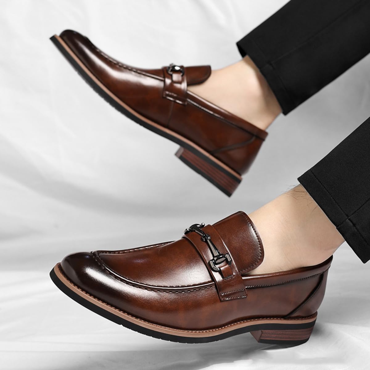 Uomo Mocassini Slip-on Classico Scarpe Oxford Eleganti per Business Cerimonie Il Tempo Libero, Eleganti