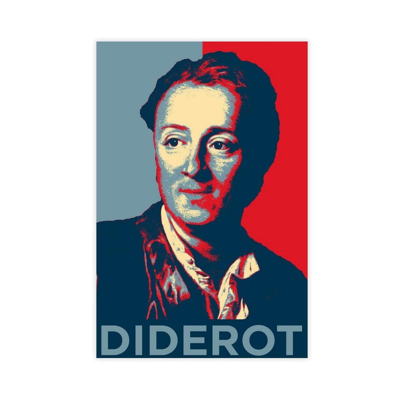 ITADGF Denis Diderot Dennis Philosophy Philosopher Encyclopédie Paradox of The Actor Canvas Poster Bedroom Decor Landscape Decor Gift 20x30inch(50x75cm)
